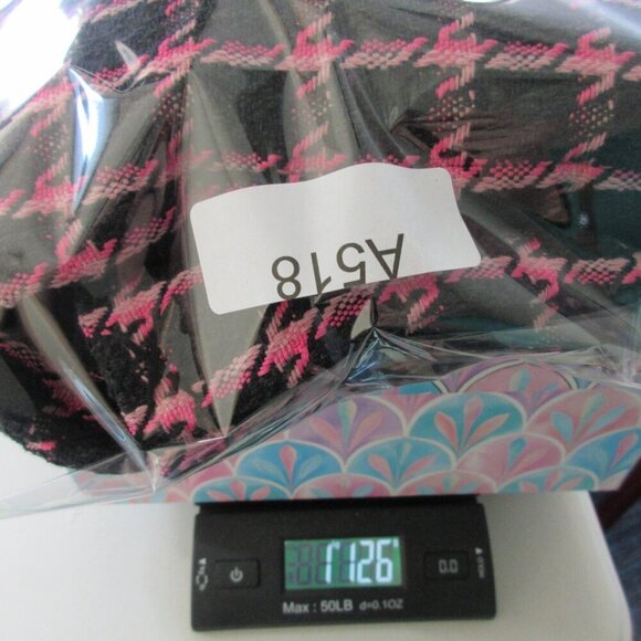 Rachel Zoe Women's Tweed Blazer Jacket L Black Pink Plaid Wool Blend Career 1126 - Picture 11 of 11